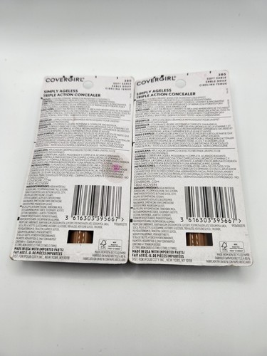 2x Covergirl Simply Ageless Triple Action Concealer #380 Soft Sable - Picture 3 of 3