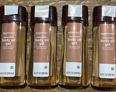 Amazon Basics Body Oil Gel with Cocoa Butter, Paraben Free, 6.8 Fl Oz(Pack of 1)