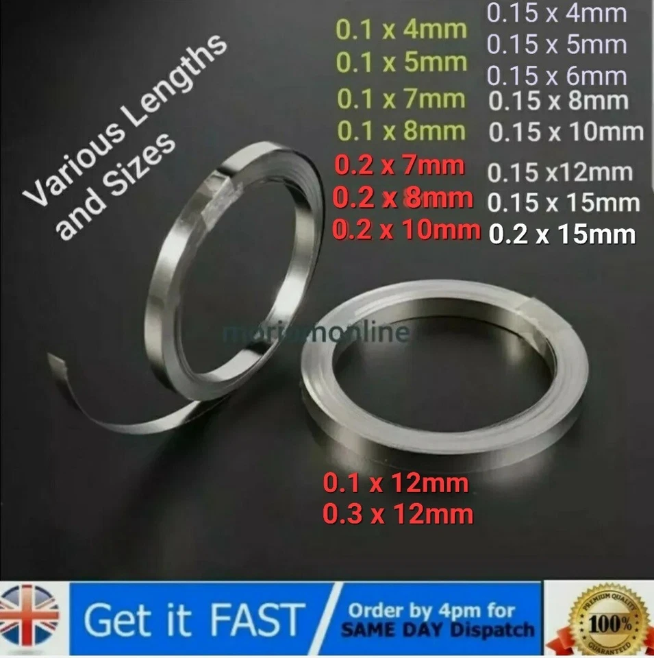 Ni Plated nickel Steel Strip Tape Li 18650 Battery Spot Welding 0.1,0.15,0.2mmx8