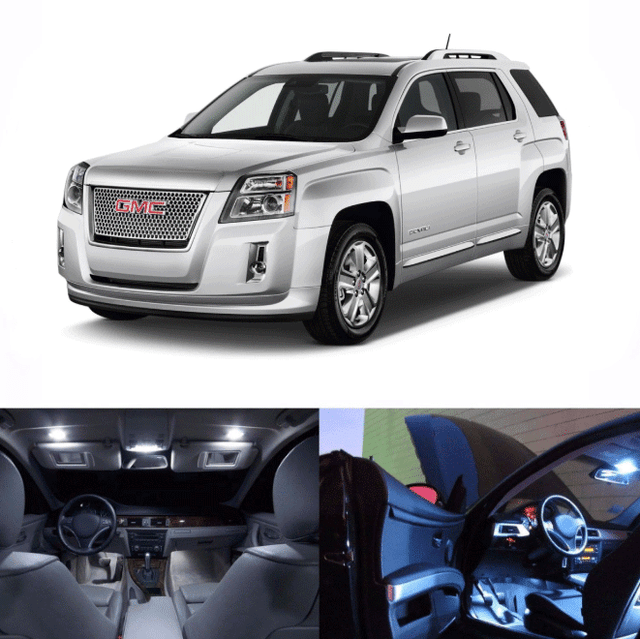 LED White Lights Interior Package Kit For GMC Terrain 20132015 (10 pcs