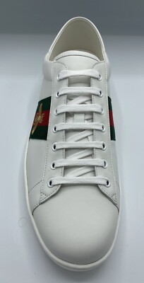 GUCCI Scarpe Da Ginnastica in Pelle Bianca Bee Taglia US 15 MADE IN ITALY |  eBay