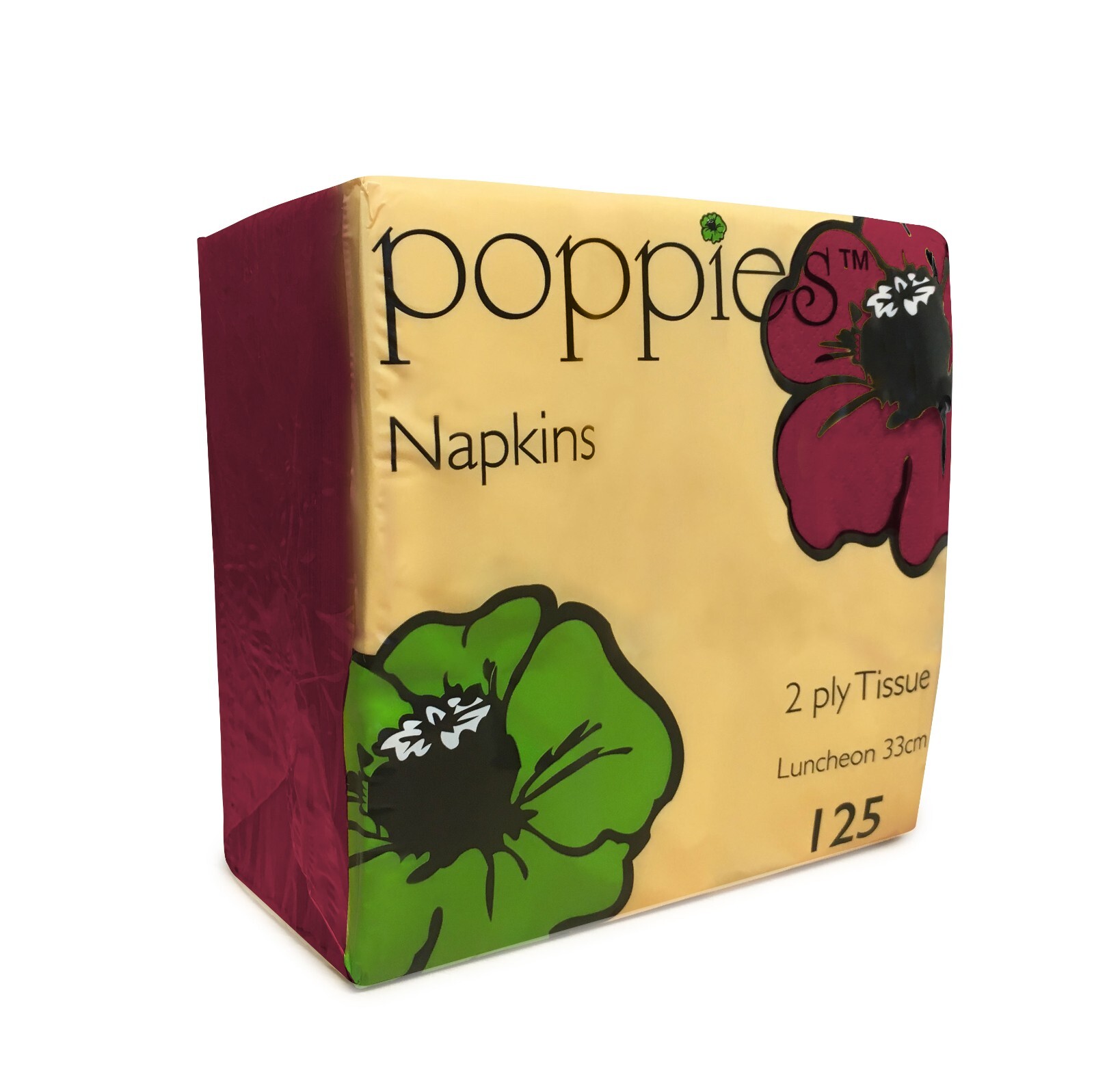 Burgundy Napkin Serviettes 2 Ply Bordeaux Red Wine Napkins 33cm x 33cm Pack 125