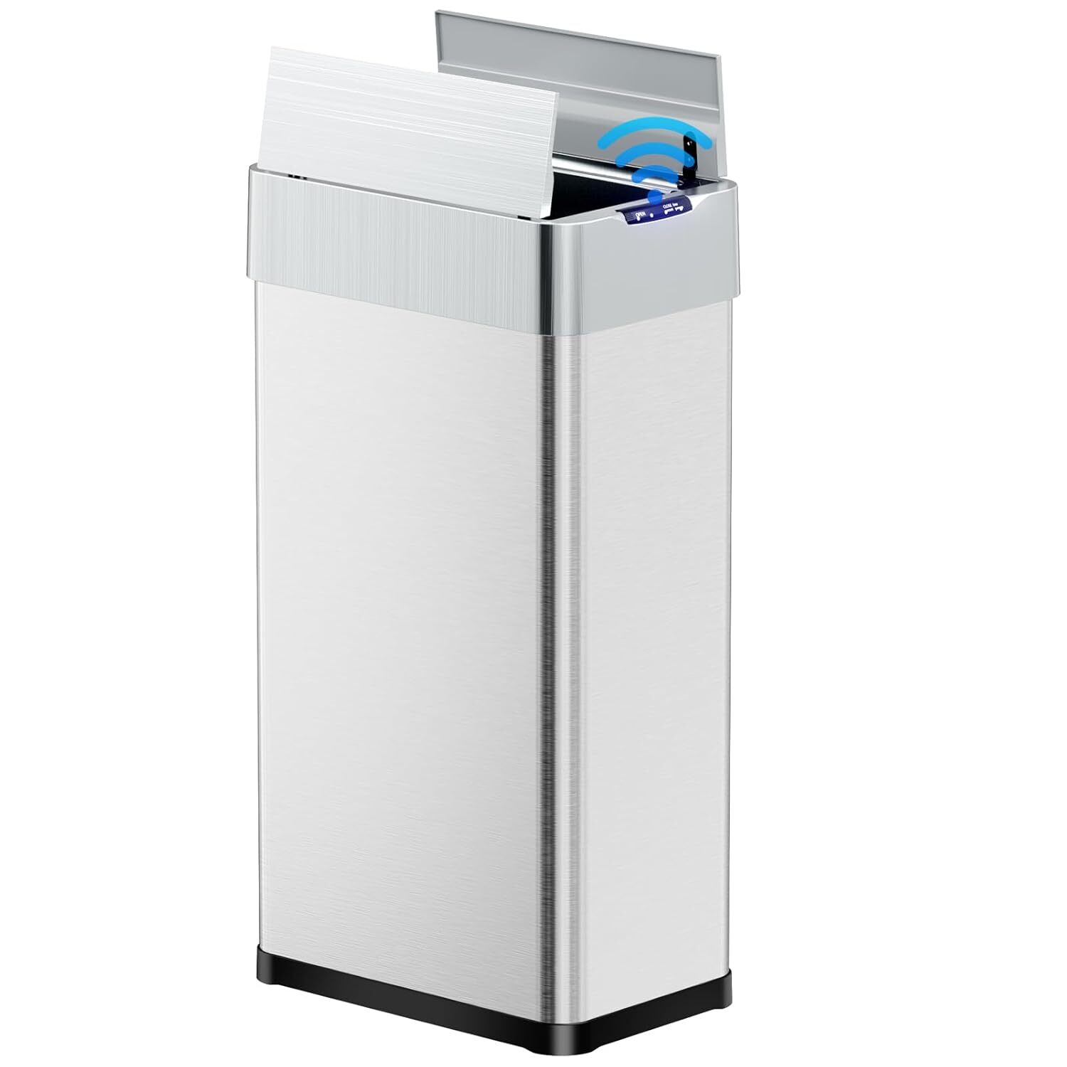 13.2 Gallon Motion Sensor Kitchen Trash Can Stainless Steel Garbage Bin Silver