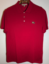 Burberry London England Metal Logo Short Sleeve Polo Shirt Men's Size Large