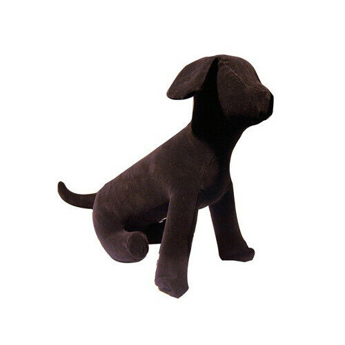 Perro maniqui hinchable posicion sentado color negro