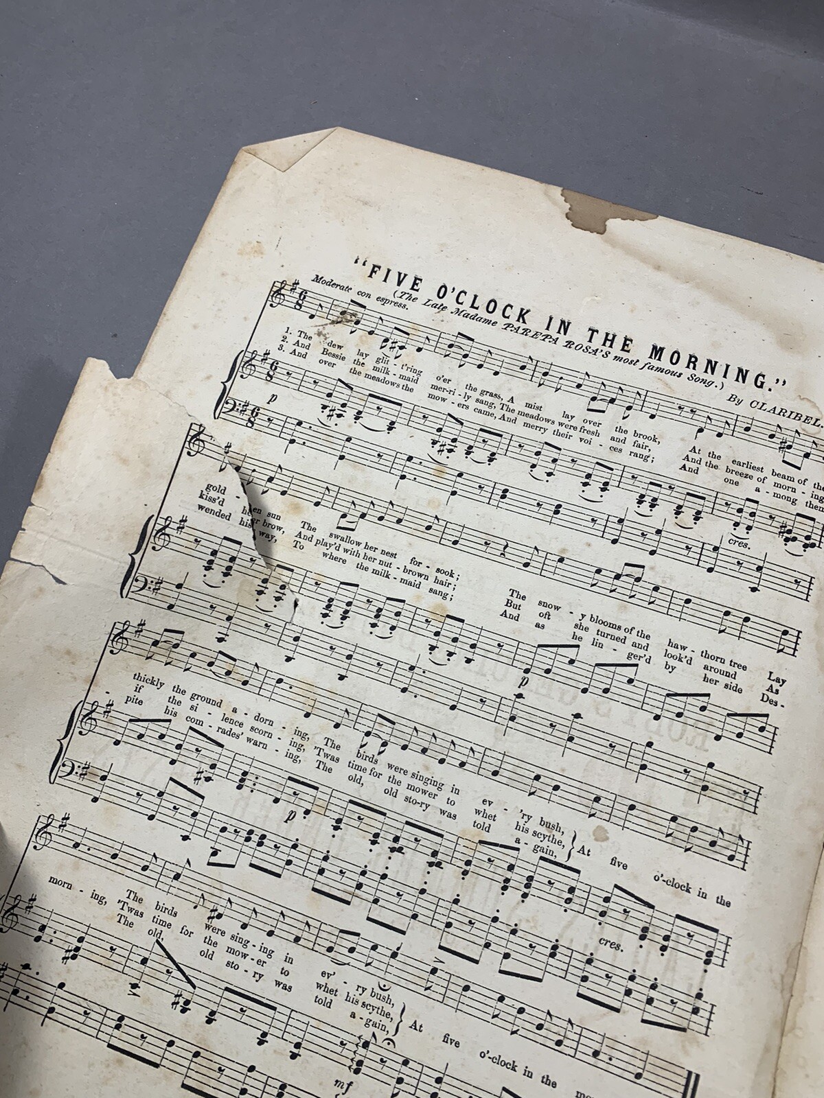 Antique Sheet Music - Advertising Women’s Mystic Rubber Clothing Garments