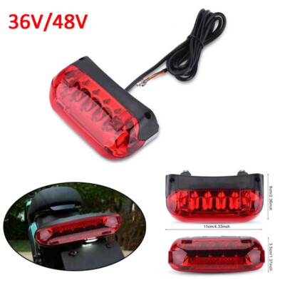 36V 48V Electric Bicycle Modified LED Rear Tail Light Brake Lights  Taillight AEU