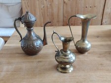 Messing und Kupfer: Vase Kanne Kerzenst&auml;nder