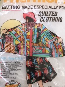 NOS Vintage 1980s THERMORE BATTING For Quilted Clothing 54” x 45” Thin HOBBS