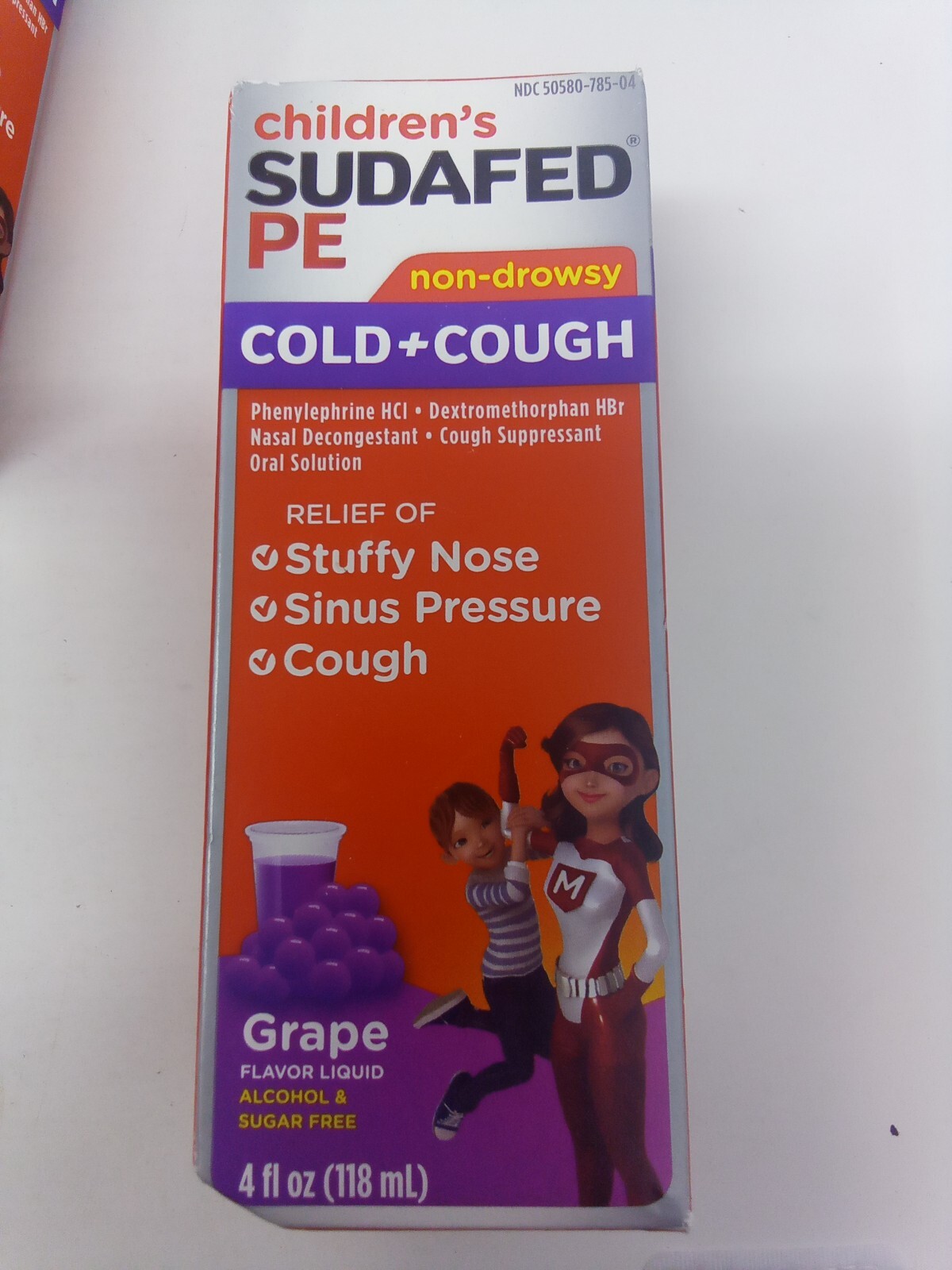 Children's Sudafed PE Cold + Cough Suppressant, Cold Medicine,Nasal