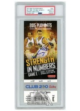 Stephen Curry Autographed 2015 Playoffs Round 2 Game 1 Ticket PSA 10 PSA/DNA 10