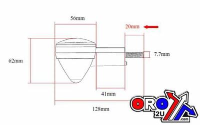 K&S Technologies Blinker schwarz/gelbfarbene Linse, K&S 25-9563 E-gekennzeichnet