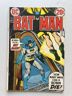 Batman #246 (DC Comics 1972) How Many Times Can A Robin Die? Neal Adams Cover
