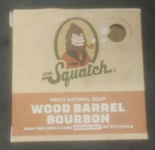 DR. SQUATCH MEN’S NATURAL SOAP WOOD BARREL BOURBON 5 OZ BAR