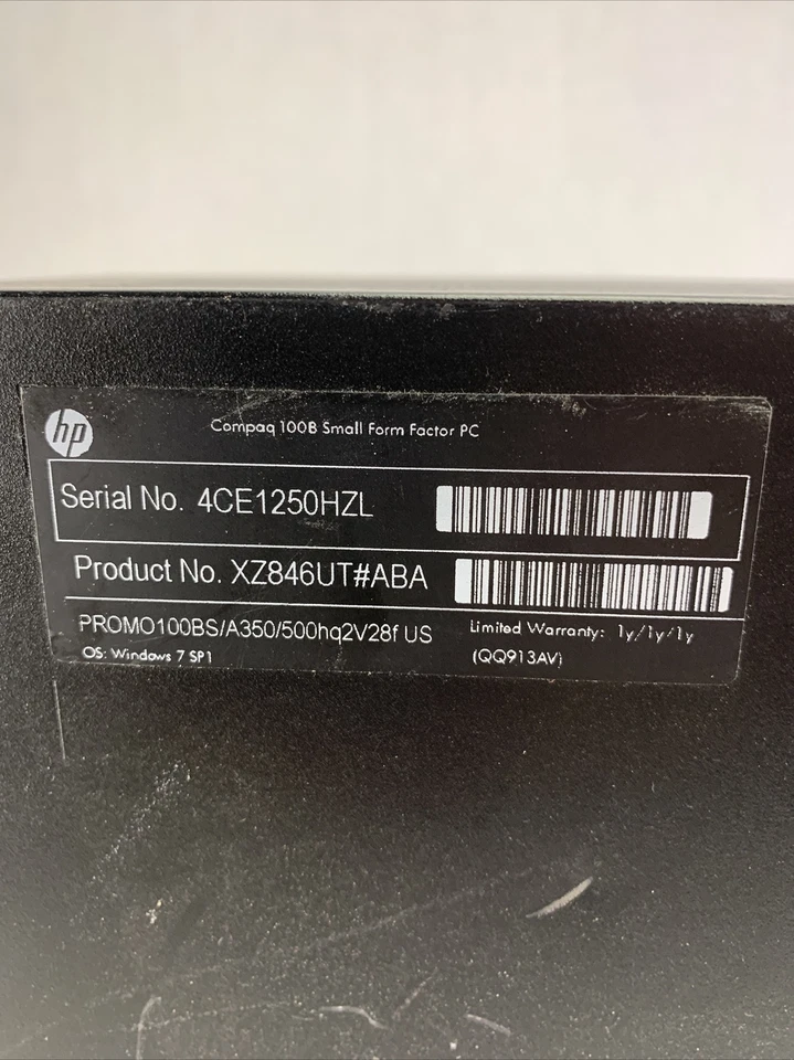 Compaq 100B SFF AMD E-350 1.6GHz 8GB RAM No HDD No OS - Image 4 of 4