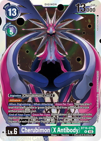 BT16-079 Cherubimon (X Antibody) : Rare Digimon Card : BT16: Beginning Observer
