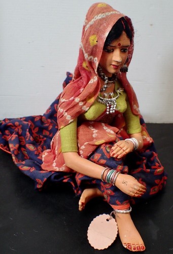 (3) VINTAGE TRADITIONELLE KLEIDUNG INDISCHE VOLKSKUNST PUPPEN HANDGEFERTIGT 10 bis 14"" - Bild 10 von 24