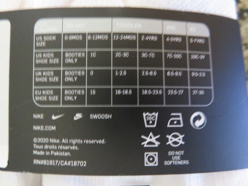 Calcetines deportivos Nike Dri-FIT para niños pequeños 7C-10C/10C-3Y tripulación 6 pares - Imagen 15 de 21