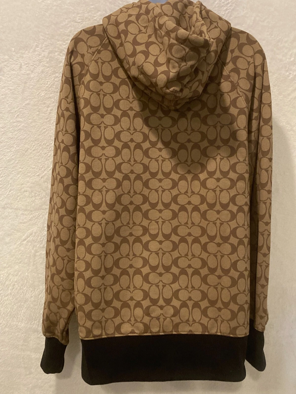 Coach Signature Felpa con Cappuccio Zip Donna Cachi Multi Taglia Media Nuova Con Etichetta