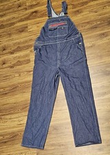 Dickies Bib Carpenter Overalls Men XL Blue Denim Dark Wash Straight
