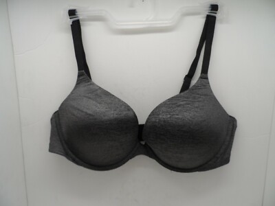 Adore Me Women's Underwire Push Up Bra BR-07087-PLU Gray-Black Size 34D