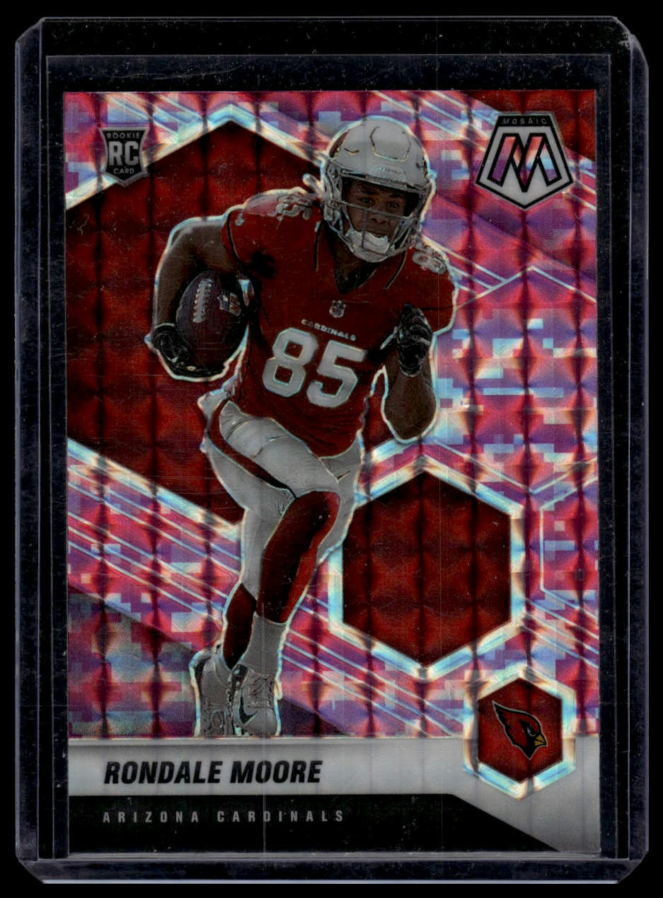 2021 Panini Mosaic #317 Rondale Moore Prizm Camo Pink RC