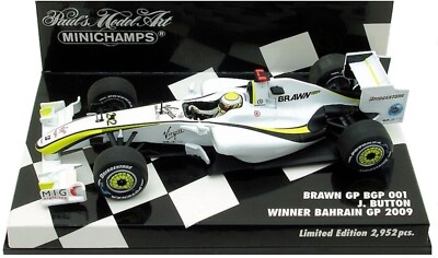 Minichamps Brawn BGP 001 #22 Winner Bahrain GP 2009 - Jenson Button 1/43 Scale