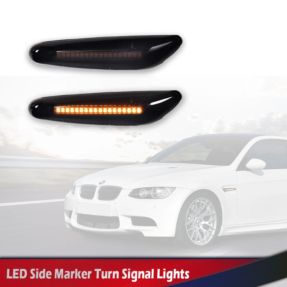 Luz de señalización lateral LED ahumada apta para BMW 325i 328i Foto 3 de 4