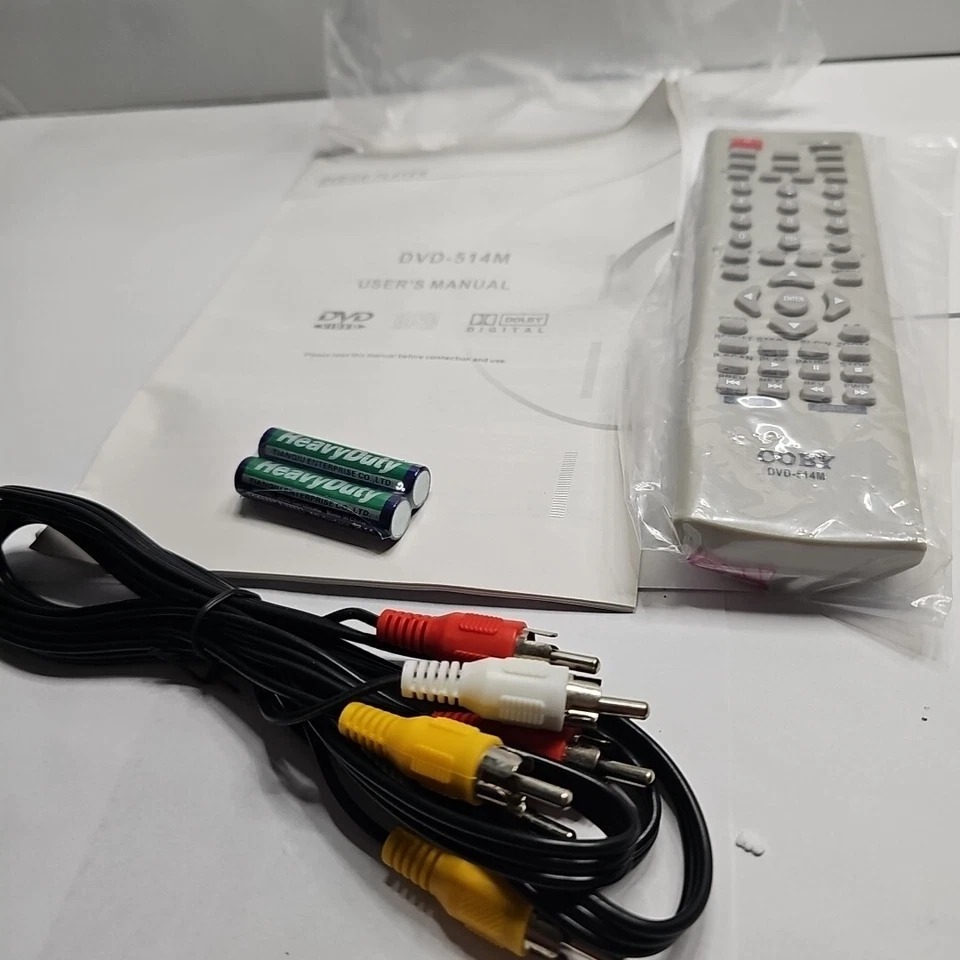 User's Manual For Coby DVD/CD Player DVD-514M Remote Control RCA Male Jack Input - Image 2 of 4