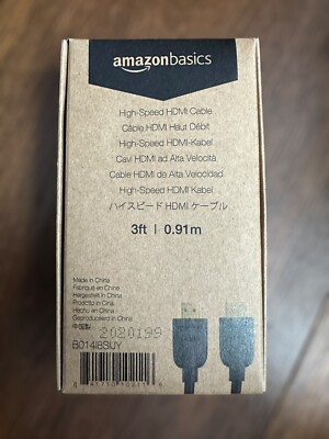 NEW - AmazonBasics High-Speed HDMI-Kabel (3ft/0,91m)