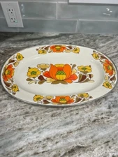 Vintage SankowareCountry Flowers Porcelain Enameled Steel Oven to Table Cookware