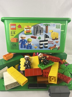 Lego Duplo 5481 Mixed Bulk Lot 141 Basic pieces flowers figures in BOX READ 3 LB
