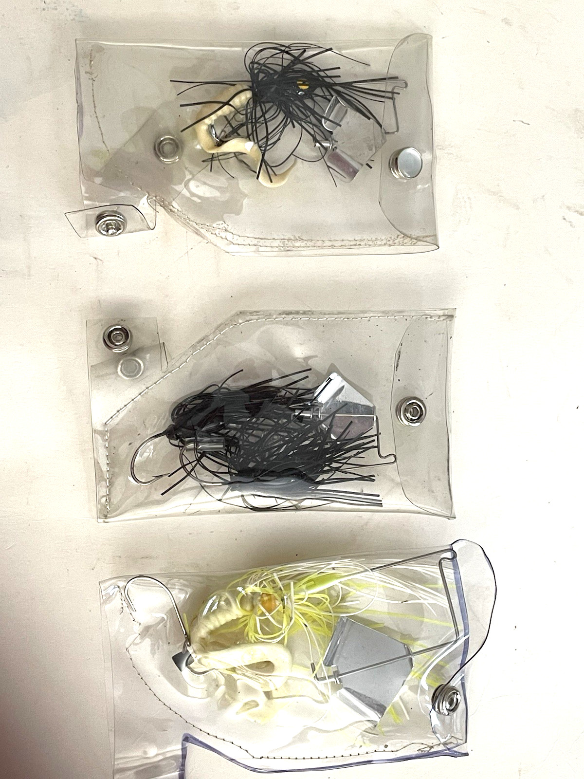 BUZZBAIT LURES Lot-4 Mixed Colors Bass Fishing w Hand-Made Cases Black Yellow - Image 14