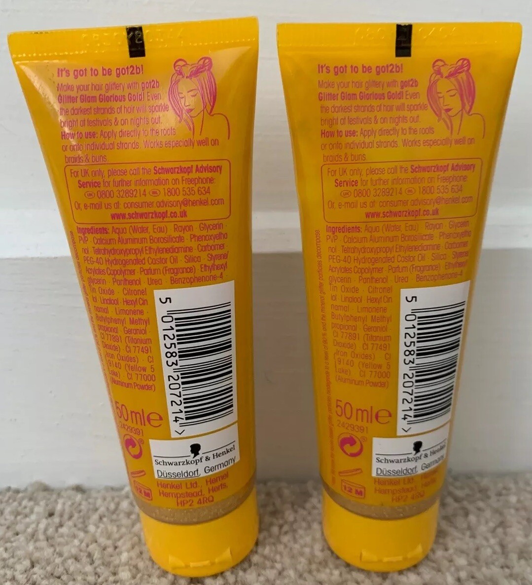 Schwarzkopf Duo Got2b Glitter Glam Glorious Gold Hair Glitter Gel 50ml eBay