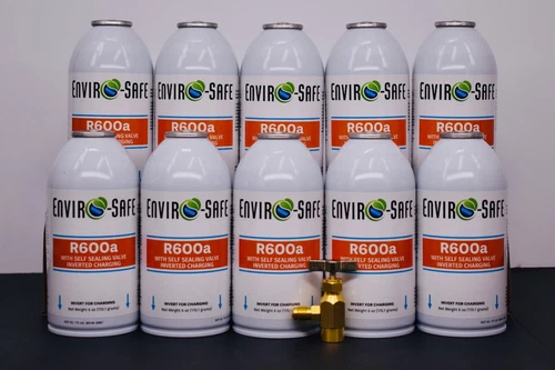 R-600a Refrigerant with 7/16" Self Sealing K28 6 oz, 10 cans/w Top-Tap