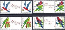 Norfolk Island 2010 Christmas, Rosellas & Parrots Set of 4 Gutter Pairs - MNH..2