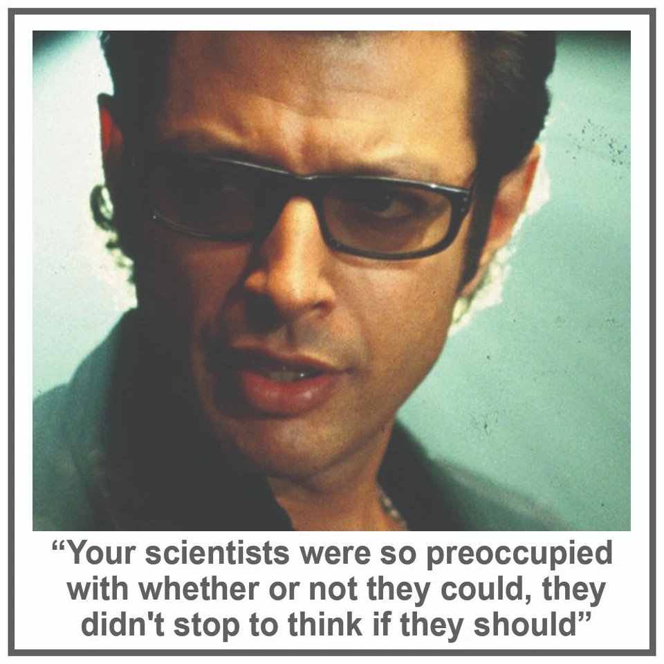 Dr. Camiseta Doctor Ian Malcolm Teoría del Caos Parque Jurásico Mundo Perdido 2 3 4 T-Rex Foto 3 de 4