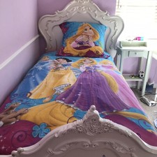 Rapunzel Snow Cinderella Bell Sleeping Beauty Reversible Duvet  Euro Sham Twin