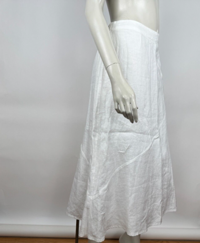 J Jill Linen A-line Long Skirt Women S P NWT $89 Lined Zip Closure Elastic waist - Picture 4 of 9