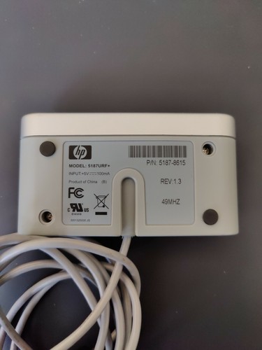 HP Compaq 5187URF2+ Wireless Keyboard Optical Mouse 49MHz Receiver 5188-3573 - Picture 2 of 3