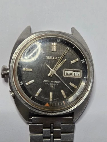 Seiko 4006-6011 BellMatic Automatic Watch Vintage Men's BlackDial To Repair