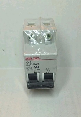 DELIXI DZ47 C25 Circuit Breaker 2 Pole 240V 50/60Hz 