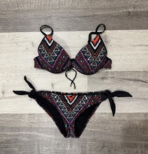 Size M Skye Swimwear 2-Piece Tribal Print Push-Up Bikini Set