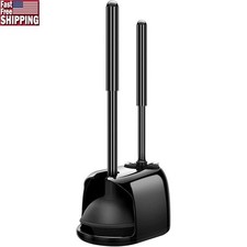 Toilet Plunger  Brush Set Strong Suction Brush Hidden Storage Bathroom Cleaner