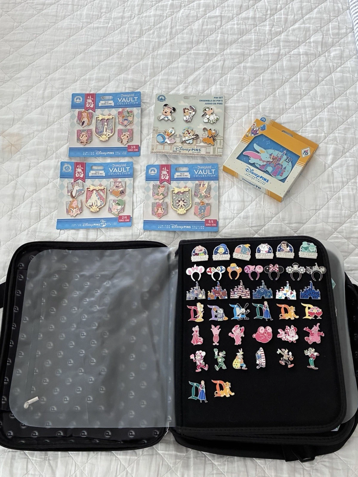 Disney Pin Collection with PinFolio briefcase and over 358 Highly sought pins.