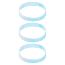 3Pcs Bracelets Wristbands 1/2 Inch Width 8" Length Luminous Blue White Pink