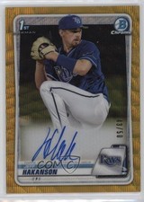 2020 Bowman Draft Chrome Picks Gold Wave Refractor 43/50 Jeff Hakanson Auto i7g