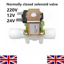 12V 24V 220V Solenoid Valve 1/2 3/4 Inch Electric Water Air Control Switch NC