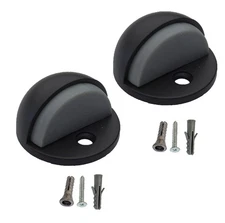QCAA Low Dome Floor Door Stop, H 25.4 x Diameter 44.5mm, Zinc Die Cast, Matte...