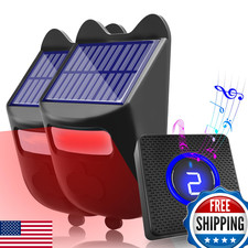 Solar Driveway Alarm Wireless Outdoor Motion Detector Sensor Weatherproof 800ft